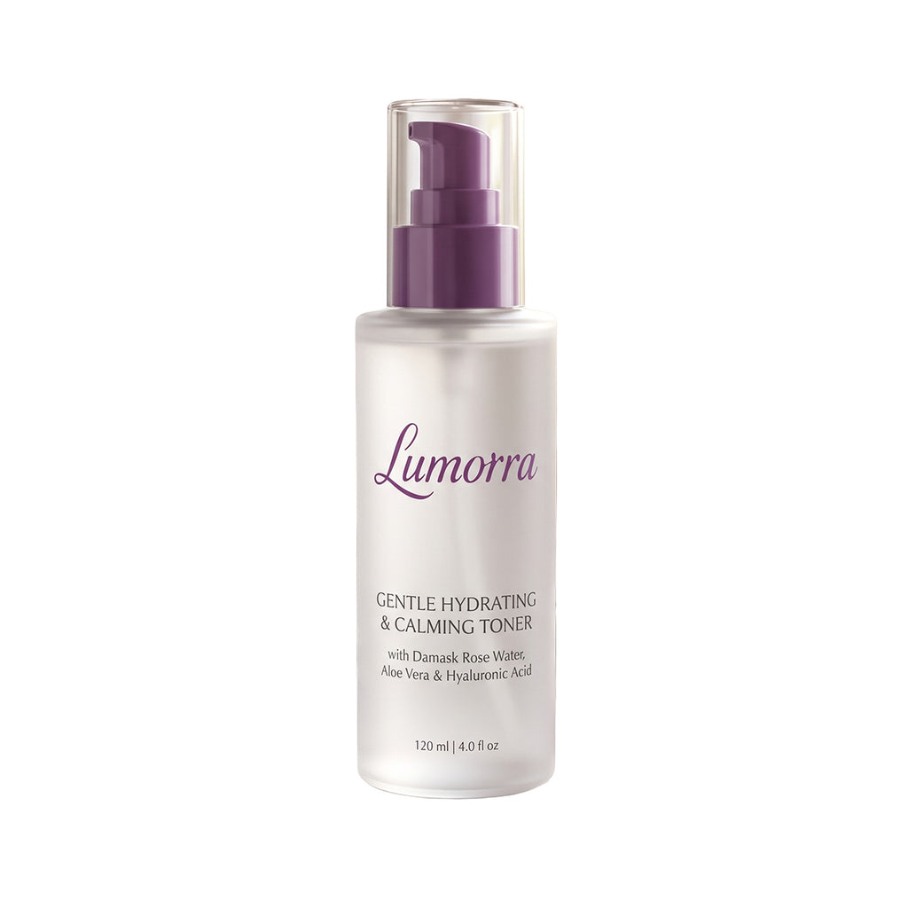 Lumorra Gentle Hydrating & Calming Toner with Damascus Rose Water, Aloe Vera & Hyaluronic Acid | 120ml