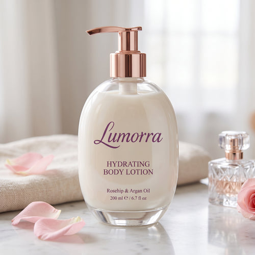 Lumorra Hydrating Body Lotion with Rosehip & Argan Oil | Nourishing Daily Moisturizer | 200ml