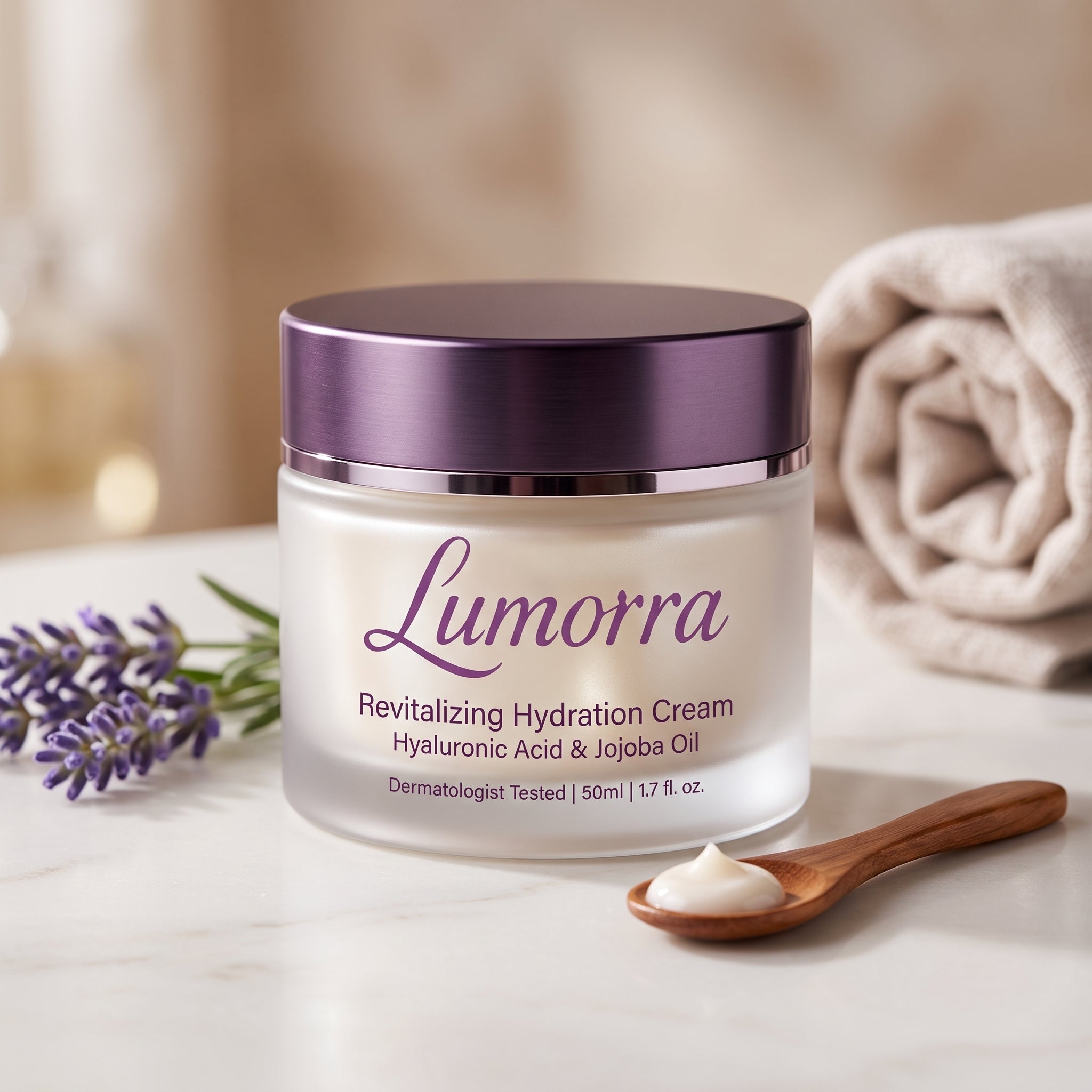Lumorra Revitalizing Hydration Cream with Hyaluronic Acid & Jojoba Oil | Deep Moisturizing Face Cream | 50ml